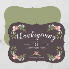Floral Friendsgiving Holiday Einladung