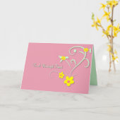 Floral Friendship Card Karte (Gelbe Blume)
