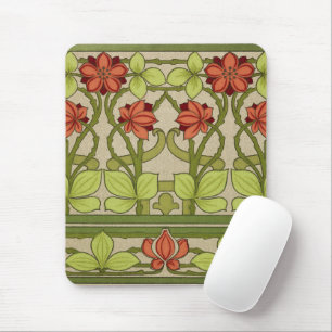 Floral Frieze Border im Jugendstil Mousepad