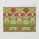 Floral Frieze Border im Jugendstil Postkarte (Vorderseite)
