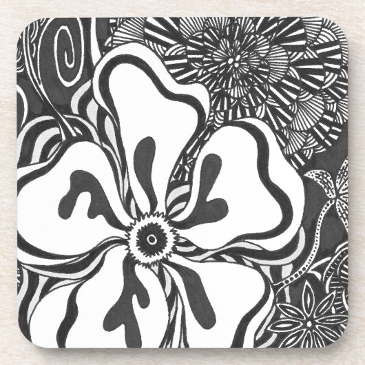 Floral Frill | Anpassbare Untersetzer (Vorderseite)