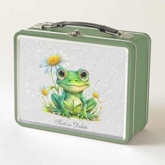Floral Frog Metal Lunch Box (Vorderseite)