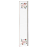 Floral Frohe Weihnachten Kurze Tischläufer (Vorderseite)