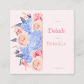 Floral Front/Back Business Card Quadratische Visitenkarte (Rückseite)
