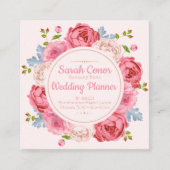 Floral Front/Back Business Card Quadratische Visitenkarte (Vorderseite)