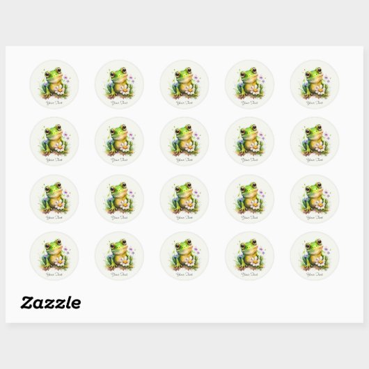 Floral Frosch Sticker (Blatt)