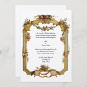 Floral & Fruit Baroque Rococo Color Wedding Einladung (Vorne/Hinten)