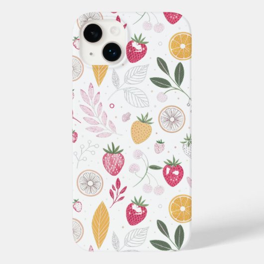"Floral Fruit Botanical iPhone / iPad Case" Case-Mate iPhone Hülle (Rückseite)
