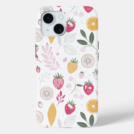 "Floral Fruit Pattern iPhone / iPad Case" Case-Mate iPhone Hülle (Rückseite)