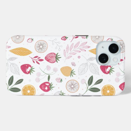 "Floral Fruit Pattern iPhone / iPad Case" Case-Mate iPhone Hülle (Rückseite (Horizontal))