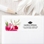 Floral Fuchsia Abschluss Rücksendeadresse (Insitu)