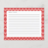 Floral Fuchsia Brautparty Rezept Karte (Rückseite)