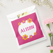 Floral fuchsia karierte Mädchenname Daisis Geschenktütchen (Versiegelt)