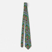 "Floral Fun #2" Blumengarten Neck Tie Krawatte (Rückseite)