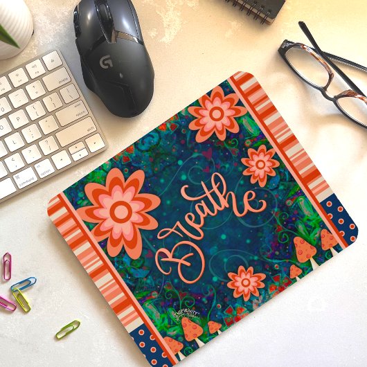 Floral Fun Breathe Strip Inspirivity Maus P Mousepad