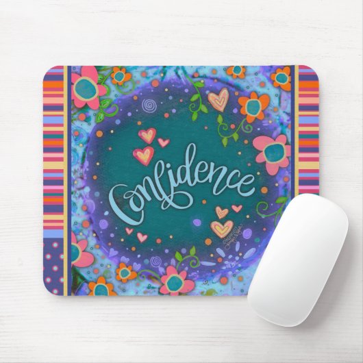 Floral Fun Confidence Strip Inspirivity Mouse P Mousepad (Mit Mouse)