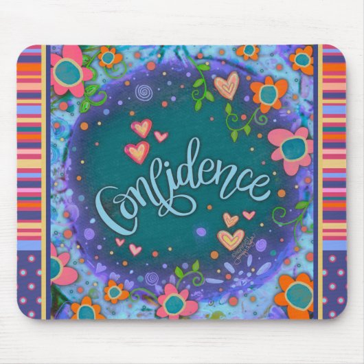 Floral Fun Confidence Strip Inspirivity Mouse P Mousepad (Vorne)