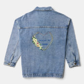 Floral Fun Mode Denim Jacket Jeansjacke (Rückseite)