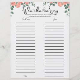 Floral Fun Musical Brautparty Spiel