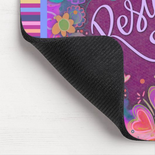 Floral Fun Resilienz Moderne Strip Inspirivity Mousepad (Ecke)