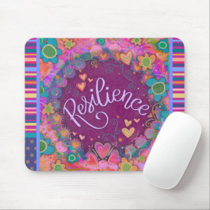 Floral Fun Resilienz Moderne Strip Inspirivity Mousepad