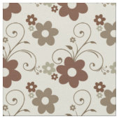 Floral Fun Retro Beige Stoff (Nahaufnahme)