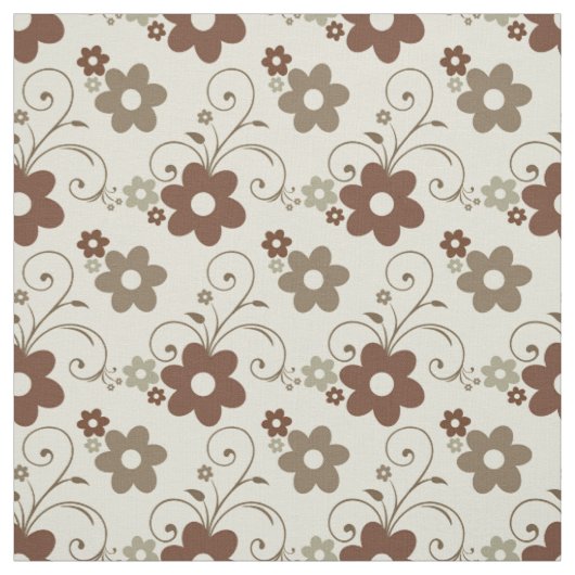 Floral Fun Retro Beige Stoff (Muster)