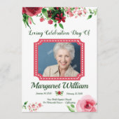 Floral Funeral Program Card Template  Programm (Vorderseite)