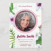 Floral Funeral Program Card Template Programm (Vorderseite)