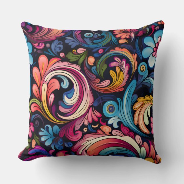 Floral Funkadelic Botanical Kissen (Vorderseite)