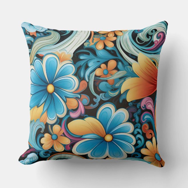 Floral Funkadelic Botanical Kissen (Vorderseite)