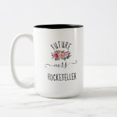 Floral Future Bride Verlobung Ring Bride zu ZW Zweifarbige Tasse (Links)