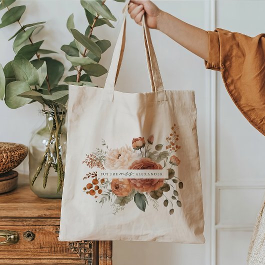 Floral Future Frau Bride soll Geschenke werden Tragetasche
