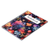 Floral Galaxy Starry Night Notizblock (Linke Seite)
