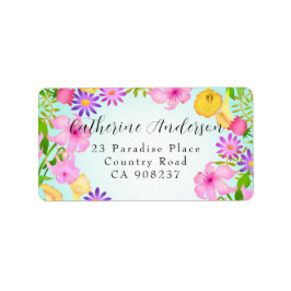 Floral Garden Address Label Adressaufkleber