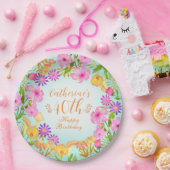 Floral Garden Aqua Pappteller (Party)