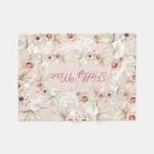 Floral Garden Baby Girl Boho Personalisiert Fleecedecke (Vorderseite (Horizontal))