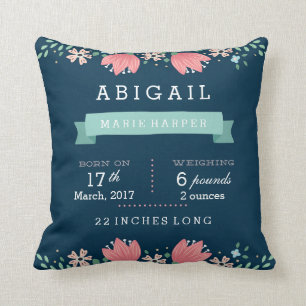Floral Garden Baby Stats Baby Kissen