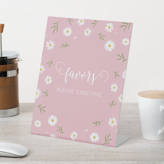 Floral Garden Bridal Shower Favors Please Take One Sockelschild (In SItu)