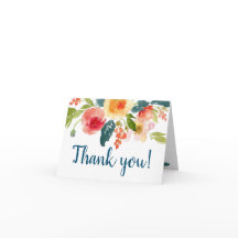 Floral Garden Bridal Shower Thank You Card