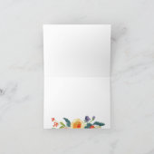 Floral Garden Bridal Shower Thank You Card Dankeskarte (Innenseite)