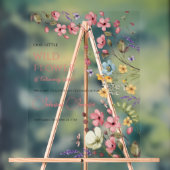 Floral Garden Decor with Butterflies Acrylschild (Neutral)