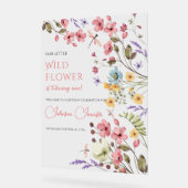 Floral Garden Decor with Butterflies Acrylschild (Winkel)