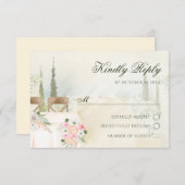 Floral garden decoration  RSVP karte (Vorne/Hinten)