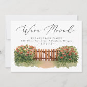 Floral Garden Gate Moving Ankündigung (Vorderseite)