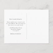 Floral Garden Gate Moving Ankündigungspostkarte (Rückseite)