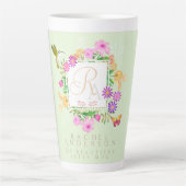 Floral Garden Green Latte Milchtasse (Vorderseite)