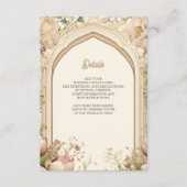 Floral Garden Indian Palace Wedding Begleitkarte (Vorderseite)