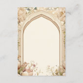 Floral Garden Indian Palace Wedding Begleitkarte (Rückseite)