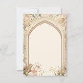 Floral Garden Indian Palace Wedding RSVP Karte (Rückseite)